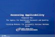 Assessing Applicability Prepared for: The Agency for Healthcare Research and Quality (AHRQ) Training Modules for Systematic Reviews Methods Guide 