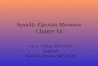 Systolic Ejection Murmurs Chapter 14 Are G. Talking, MD, FACC Instructor Patricia L. Thomas, MBA, RCIS