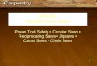 PowerPoint ® Presentation Unit 14 Portable Power Saws Power Tool Safety Circular Saws Reciprocating Saws Jigsaws Cutout Saws Chain Saws