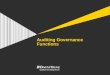 Auditing Governance Functions. Page 2 Agenda ► Defining Corporate Governance ► Internal Audit’s Role in Corporate Governance ► Areas of Audit Focus ►