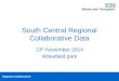 Regional Collaborative South Central Regional Collaborative Data 13 th November 2014 Wokefield park