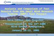 Dave Corbus, Dan Prascher Presentation at the 24 th ASME Wind Energy Symposium January 10-13, 2005 Analysis and Comparison of Test Results from the Small