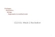 Packages, Characters, Strings Arguments to method main CS2110, Week 2 Recitation 1