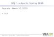 Page w16.1 â€“ Spring 2010Steffen Vissing Andersen SDJ I1 subjects, Spring 2010 Agenda â€“ Week 16, 2010 GUI