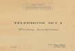 Telephone Set J - Working Istructions (1945)