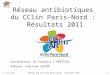 Réseau ATB du CClin Paris-Nord – résultats 2011 LL, 22/11/2012 1 Réseau antibiotiques du CClin Paris-Nord : Résultats 2011 Coordination: Dr François LHÉRITEAU
