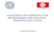 Tunisia Le processus de simplification et de dématérialisation des documents : Expérience de la Tunisie 19 Octobre 2004, Genève