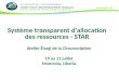 Système transparent d'allocation des ressources - STAR Atelier Élargi de la Circonscription 19 au 21 juillet Monrovia, Liberia
