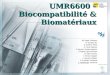 UMR6600 – Biocompatibilité & Biomatériaux MD. Nagel, Professeur M. Vayssade, MC M. Dufresne, PRAG JL. Duval, Ingénieur P. Vigneron, Assistant ingénieur