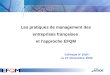 Référence Colloque 8° JIQH le 27 Novembre 2006 Les pratiques de management des entreprises françaises et lapproche EFQM
