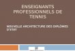 ENSEIGNANTS PROFESSIONNELS DE TENNIS NOUVELLE ARCHITECTURE DES DIPL”MES DETAT