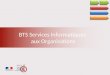 BTS Services Informatiques aux Organisations. Les points abordés La modularité des enseignements Les implications sur la répartition des services Les