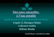 Des eaux naturelles à leau potable daprès 1L Physique-Chimie Collection Galiléo Editions Bordas Jean Paul Thomas Lycée Mt St Jean Antibes