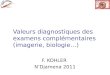 Valeurs diagnostiques des examens compl©mentaires (imagerie, biologie) F. KOHLER NDjamena 2011
