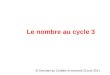 Le nombre au cycle 3 St Germain du Corbéis le mercredi 22 juin 2011