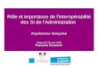 1 Rôle et importance de linteropérabilité des SI de lAdministration Expérience française Rabat 22-23 avril 2008 Françoise Kammoun
