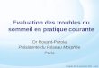Congrès SFLS novembre 2011 - Lyon Evaluation des troubles du sommeil en pratique courante Dr Royant-Parola Présidente du Réseau Morphée Paris