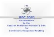 RFC 3581 An Extension to the Session Initiation Protocol ( SIP ) for Symmetric Response Routing