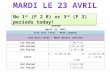 Tuesday April 23, 2013 11th Exit Level - Math (paper) 12th Exit Level - Math Retest (online) 7th Period7:30-9:31 6th Period9:37-11:38 5th Period11:44-1:08
