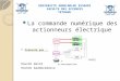 La commande numérique des actionneurs électrique Présenté par : Exposé devant: Mr.Dirouri Roundi Walid Rochdi baddereddine UNIVERSITE ABDELMALEK ESSAADI
