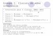Groupe 1: Classes de même intervalle Intervalle pour n classes: Classe 1: Minimum -> Minimum+Ic Classe 2: Minimum+Ic -> Minimum+(2*Ic) Classe i: … Classe