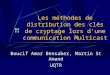 Les méthodes de distribution des clés de cryptage lors dune communication Multicast Boucif Amar Bensaber, Martin St Amand UQTR