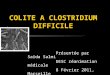 COLITE A CLOSTRIDIUM DIFFICILE Présentée par Saïda Salmi DESC réanimation médicale 8 Février 2011, Marseille