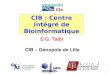 1 CIB : Centre Intégré de Bioinformatique E-G. Talbi CIB – Génopole de Lille