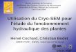 Utilisation du Cryo-SEM pour l’étude du fonctionnement hydraulique des plantes Hervé Cochard, Christian Bodet UMR-PIAF, INRA, Clermont-Ferrand 3èmes Journées