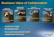 Business Value of Collaboration Andreas Kopp Strategieberater Microsoft Deutschland GmbH akopp@microsoft.com IM / Email / Telephony Audio/Video & Web Conferencing