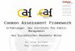 Common Assessment Framework Erfahrungen des Instituts für Public Management der Europäischen Akademie Bozen Dr. Josef Bernhart Mag. Claudia Höller 29