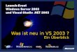 Was ist neu in VS 2003 ? Ein Überblick. Bernd Marquardt Software & Consulting berndm@go-sky.de