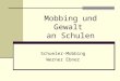 Mobbing und Gewalt an Schulen Schueler-Mobbing Werner Ebner