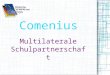 Comenius Multilaterale Schulpartnerschaft. Info: Comenius Das Comeniuspro- gramm ist ein Programm der EU zur Förderung der Zusammenarbeit von Schulen