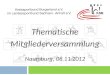 Thematische Mitgliederversammlung Naumburg, 08.11.2012