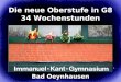 1 Die neue Oberstufe in G8 34 Wochenstunden Bad Oeynhausen