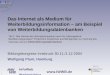 Www.IWWB.de 0 InfoWeb Weiterbildung Wolfgang Plum, Hamburg Das Internet als Medium für Weiterbildungsinformation – am Beispiel von Weiterbildungsdatenbanken