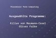 Ausgewählte Programme: Kilian von Neumann-Cosel Oliver Falke Proseminar Palm Computing