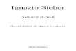 I.Sieber   /  Sonata in La Minore Per Flauto e Basso Continuo