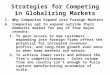 Strategies for Global Markets