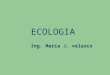 ECOLOGIA Ing. María J. velazco. El Ambiente biótico abiótico vida