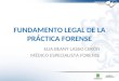 FUNDAMENTO LEGAL DE LA PRÁCTICA FORENSE ELIA BEANY LASSO CERÓN MÉDICO ESPECIALISTA FORENSE