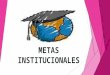 METAS INSTITUCIONALES. ASPECTOS INSTITUCIONALES  El proyecto Educativo Institucional (PEI) es lo que nos define como institución y nos diferencia de