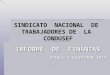 SINDICATO NACIONAL DE TRABAJADORES DE LA CONDUSEF INFORME DE FINANZAS MARZO A DICIEMBRE 2013