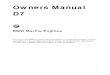 BMW D7 Owners Manual