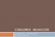 Consumer Behavior Introduction Ppt
