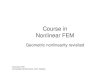 FEM Nonlinear Issues I
