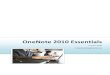 OneNote 2010 Essentials Instructor Manual