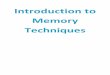 Introduction to Memory Techniques