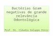 Bactérias Gram negativas de grande relevância Odontológica Prof. Dr. Cláudio Galuppo Diniz Bactérias Gram negativas de grande relevância Odontológica Prof